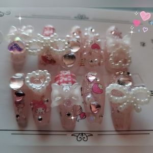 Cute kawaii sanrio press on fake nails